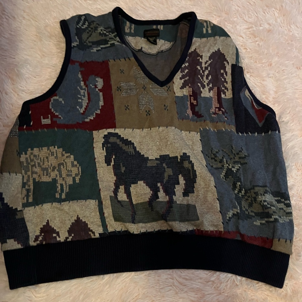 XL structure sweater vest